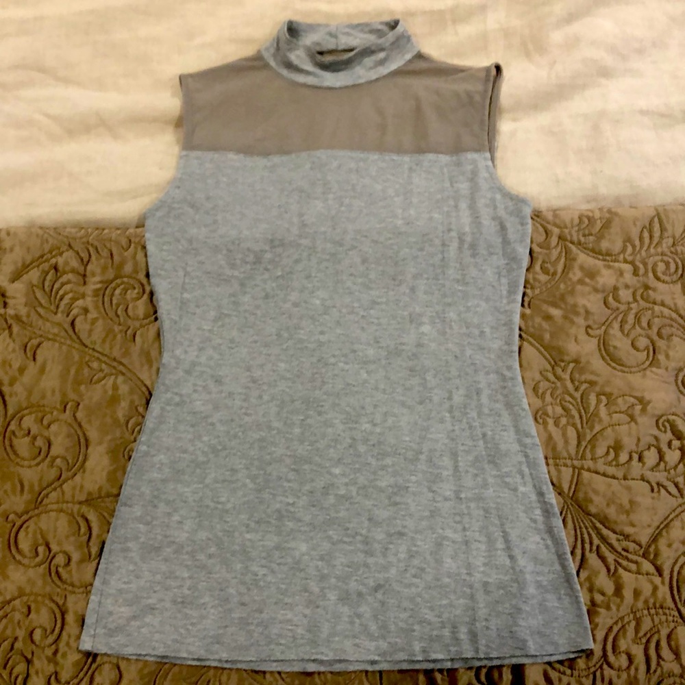 Bailey 44 Heather Grey Jersey / Mesh Sleeveless Top Size S Never Worn